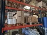 boxes and boxes on the shelves in the warehouse