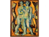 a painting of two nudes standing next to each other