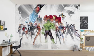 La fresque murale des Avengers dans une chambre d'enfant