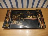 a tray that has a picture of birds on it