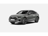 a gray 2020 audi qx parked on a white background
