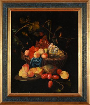 Travail du XXe siècle Nature-morte à la coupe de fruits Repr…