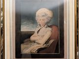 portrait of a lady seated in a chair in a gold frame