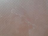 a close up of a piece of plastic on a table