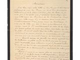 une lettre écrite à l'encre noire sur une feuille de papier