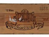a wooden box with a picture of a building on it