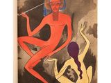 an image of a painting of a woman with a cigarette in her hand