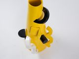 a yellow drill head on a white background