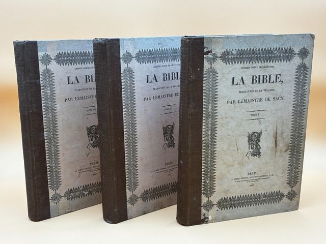 La BIBLE par Lemaistre de SACY. Paris, au bureau central, 1837, 3...