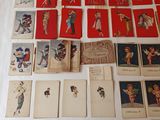 a lot of cards on the table with pictures on them