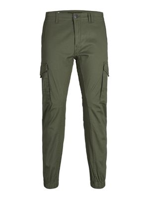 JACK & JONES - Pantalon cargo Slim Fit - Olive Night - Taill…