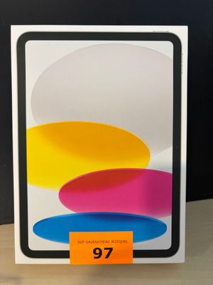 une boîte sur laquelle figure l'image d'un iPad aux couleurs vives