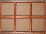 a picture of an old window that is missing the glass