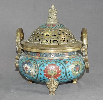 chinese cloissanted cloissanted cloissanted bowl with lid