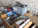 many boxes of electronic equipment sitting on the floor