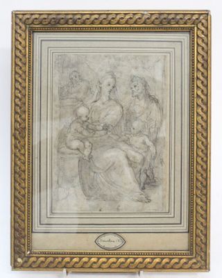 Ecole génoise du début du XVIIe siècle. La Sainte Famille av…