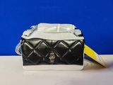 chanel black quilted leather wallet purse with chain strap