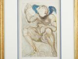 an image of a drawing of a man sitting on a chair