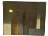 une image représentant un tableau représentant un paysage urbain avec une lumière au loin