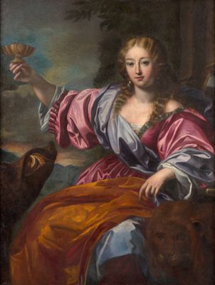 une image d'un tableau représentant une femme avec un oiseau dans la main