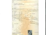 un vieux document sur lequel figure la photo d'une personne