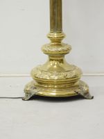 LAMPADAIRE colonne en laiton. H: 140 cm (usures) (photo 3)