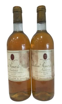 2 bouteilles CHÂTEAU ROMER NDU MAYOL, sauternes second cru c…
