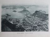 an old picture of a view of rio from the air
