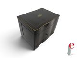 an image of a black box with gold trimming on it