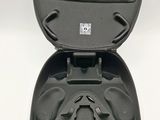 a black case with ear buds inside of it