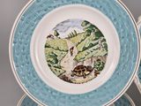 a plate with a picture of a tortoise on it