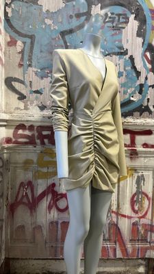 Robe T.42 A.VAUTHIER Jersey élasthane Beige Neuve avec étiquette - Photo 1