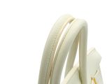 an image of a white purse on a white background