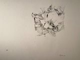 a drawing of a person sitting on a chair