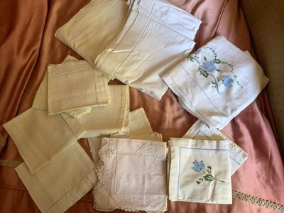 Lot de linge ancien dont draps