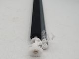 an image of a black and white pipe with a white valve