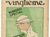 un vieux magazine français avec un dessin représentant un homme coiffé d'un chapeau