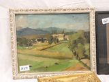 a picture of a painting and a picture of a landscape