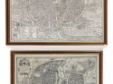 deux cartes encadrées de la ville de Paris