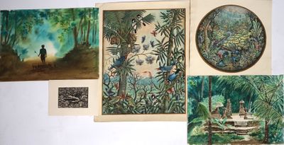 de nombreux tableaux accrochés aux murs de cette pièce