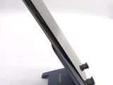 a close up of a cell phone on a stand