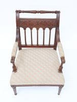 Fauteuil de style Directoire en bois naturel mouluré et scul… (photo 4)