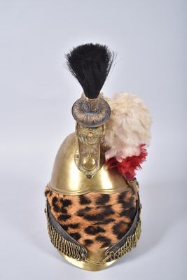 an image of a helmet with a feather on top of it