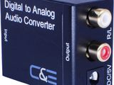 un gros plan d'un convertisseur audio numérique-analogique sur fond blanc