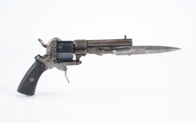 Europe, XIXe Revolver à broche, système Lefaucheux, barillet…