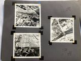 an old black and white photo of a book with pictures on it