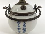 chinese blue and white porcelain bowl with lid and handles
