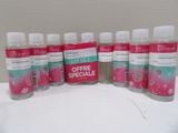 six bottles of hand sanitizer sitting on a counter top