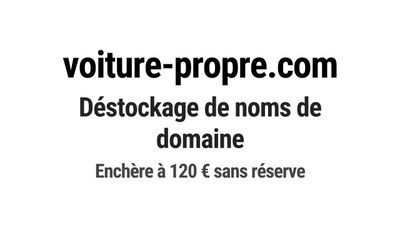 Nom de domaine voiture-propre.com.