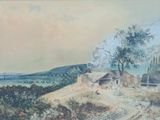 a picture of a painting of a rural scene